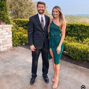 Hello Molly Green One Shoulder Dress